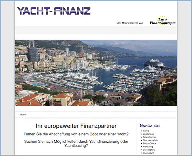 Yachtfinanzierung und Yachtleasing für Segelyachten & Motoryachten - www.yacht-finanz.de
